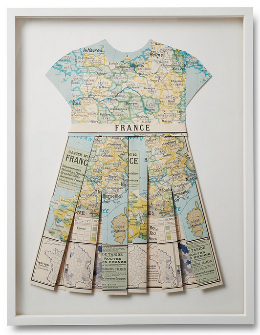 Folded  Paper Dress: France