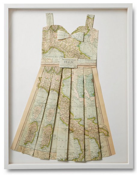 Folded Paper Map Dress: Italy