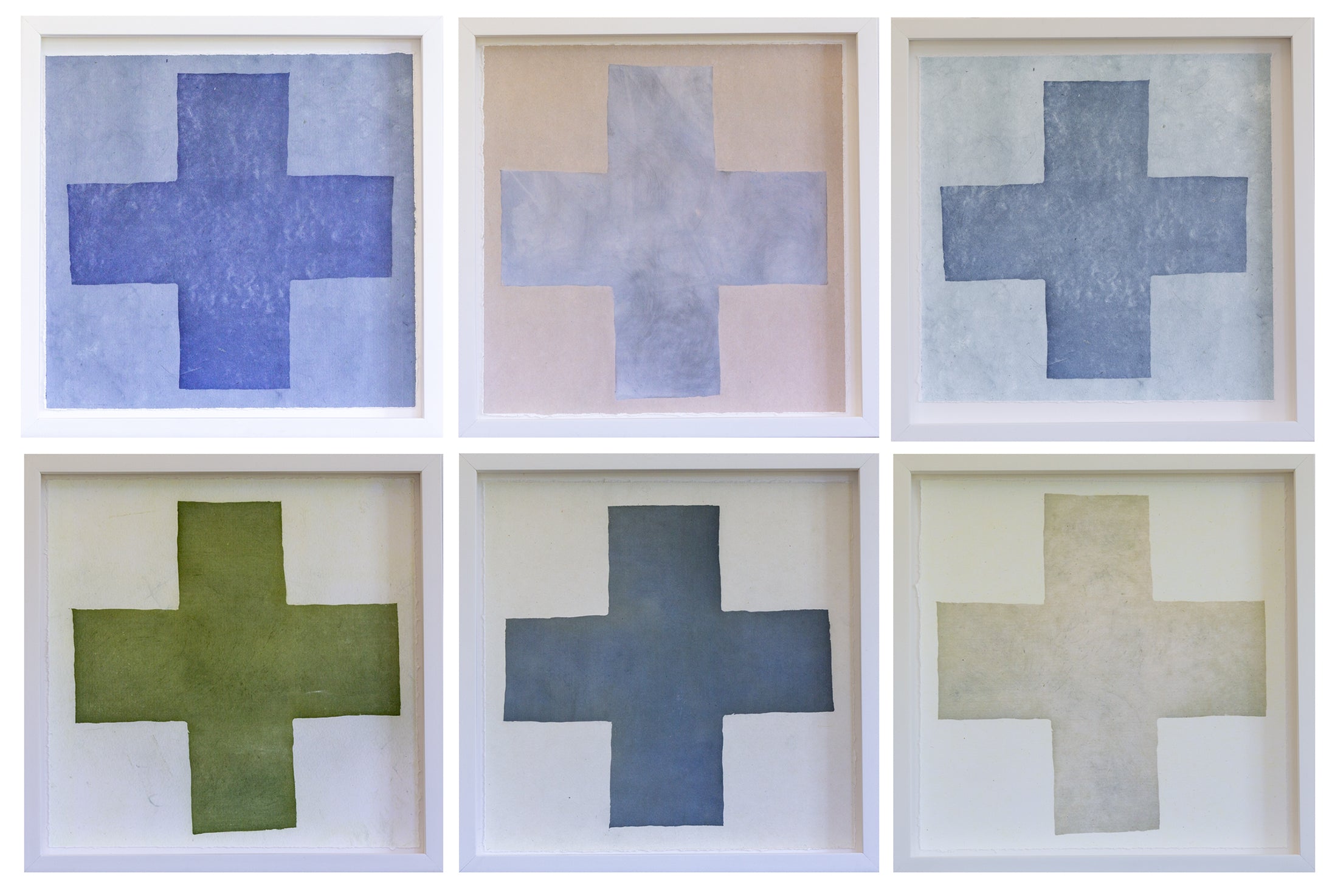 6 printed crosses