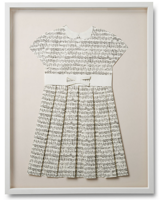 Trade Price Folded  Paper Dress: Music Sheets