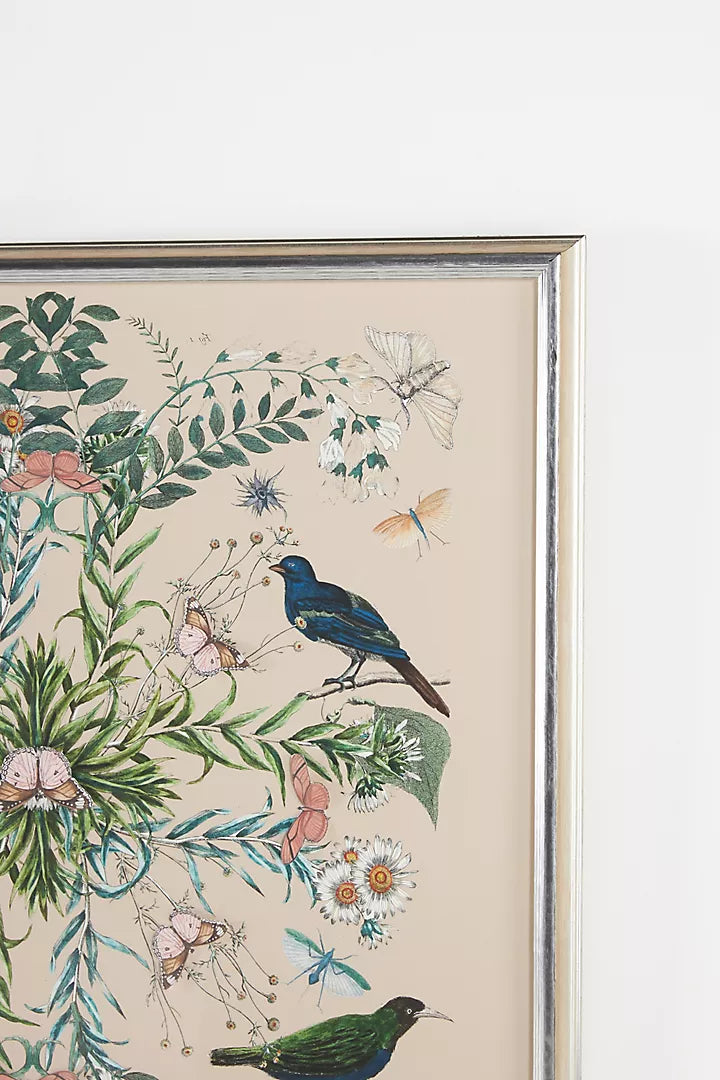 Dimensional Birds and Flowers Wall Art