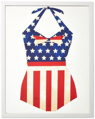 Folded Paper  Bathing Suit: US Vintage MPoster