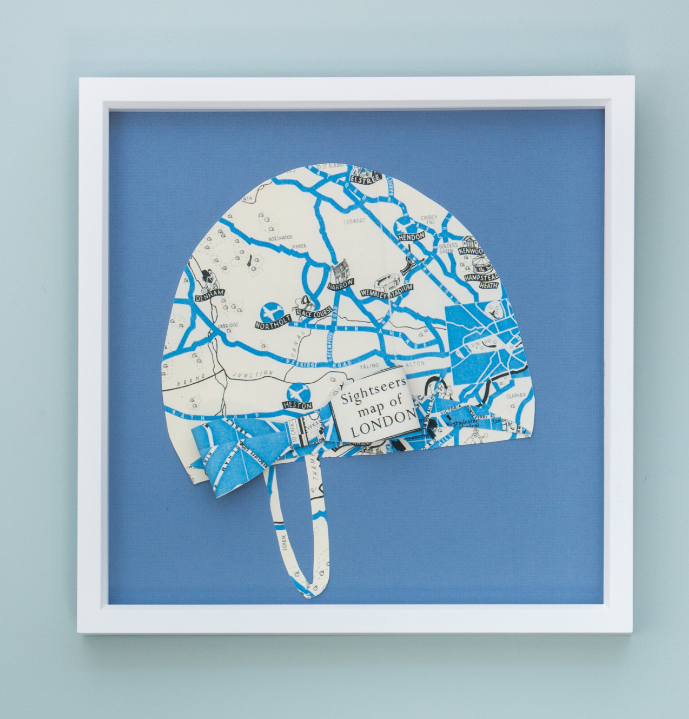 Folded Paper Map Swim Cap: London Map