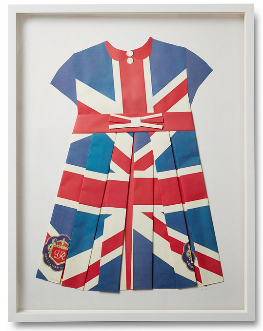 Folded  Paper Dress: British Flag