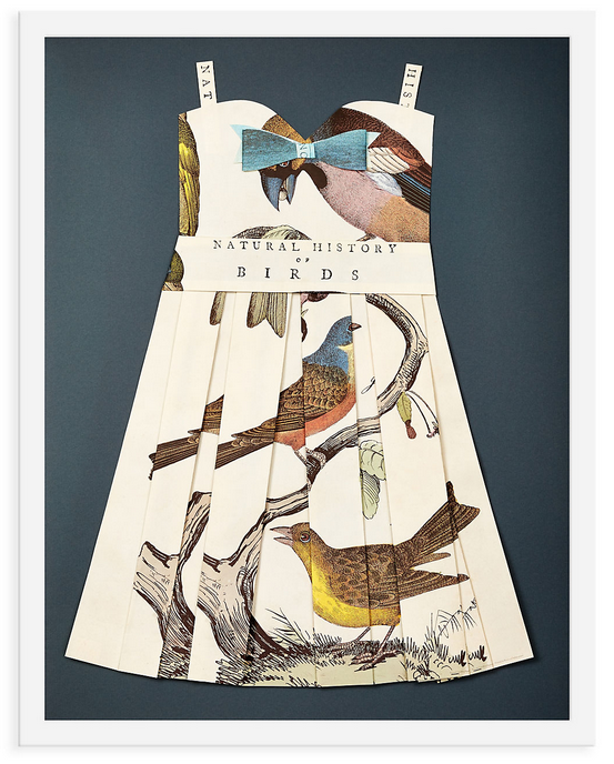 Folded  Paper Dress: Birds