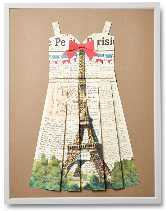 Folded  Paper Dress: Eiffel Tower