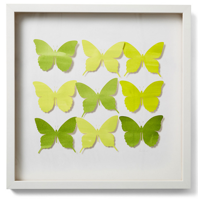 Green  Butterfly Collage