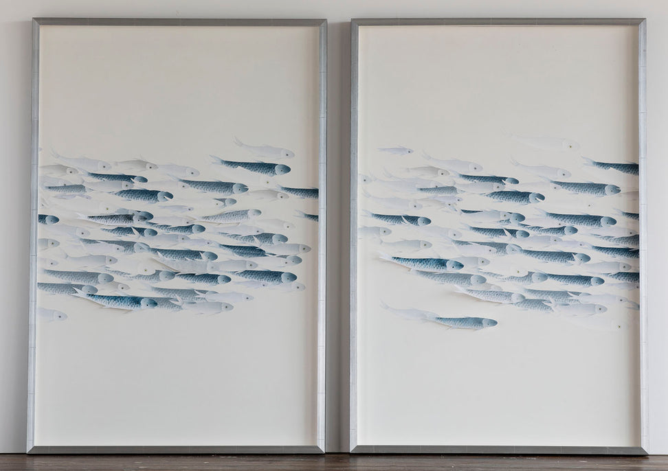 Dimensional Fish Diptych