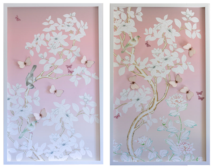 Chinoiserie Collage: 1 Ombre Panel