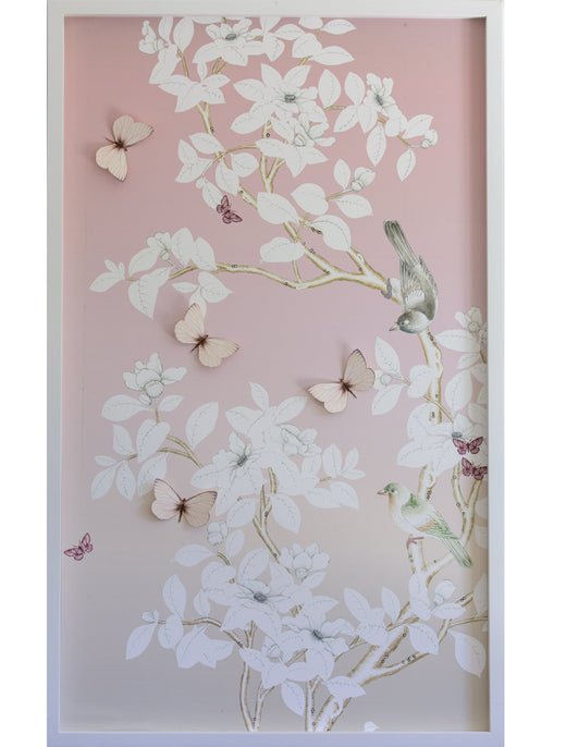 Chinoiserie Collage: 2 Ombre Panels