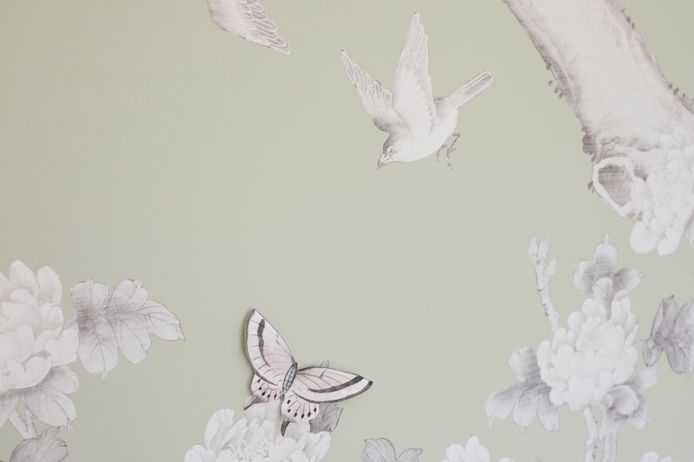 Chinoiserie Collage: Pale Green