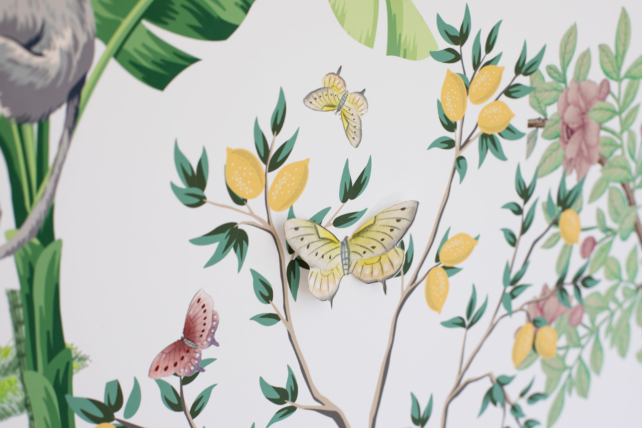 Chinoiserie triptych: Tropical