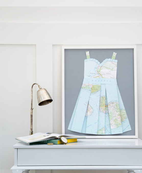 Folded Paper Map Sun Dress: Hawaii