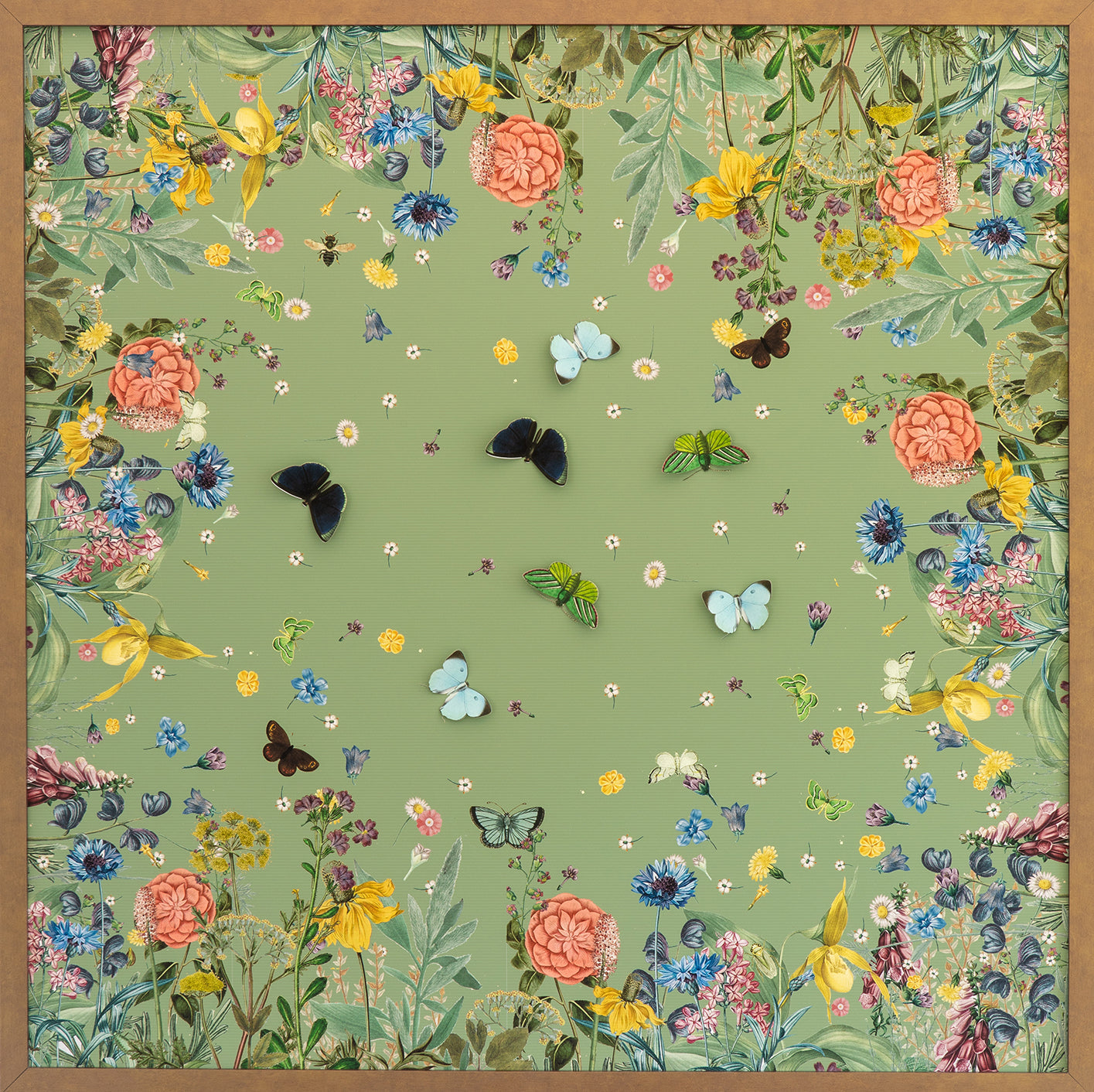 Chinoiserie Green Handkerchief