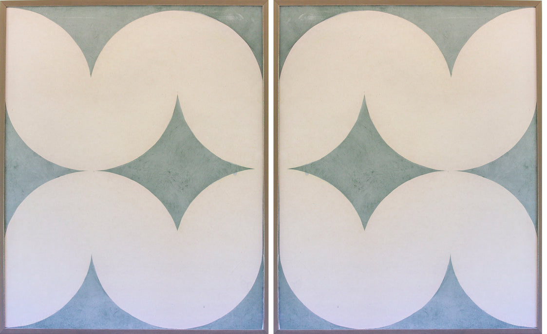 2 blue Abstract Panels (large)