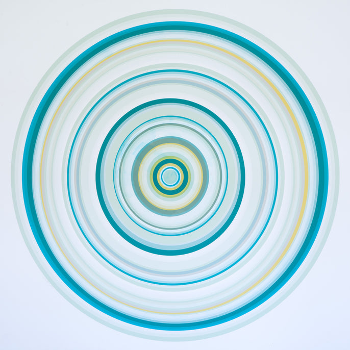 Multi Color Concentric Circles: Turquoise